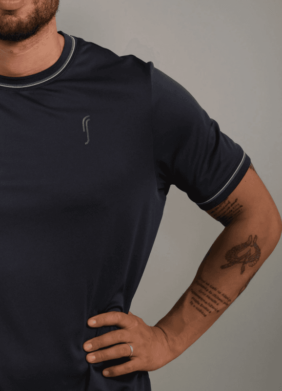 RS Men's Performance Tee - Crew Neck (Navy / Court Green)