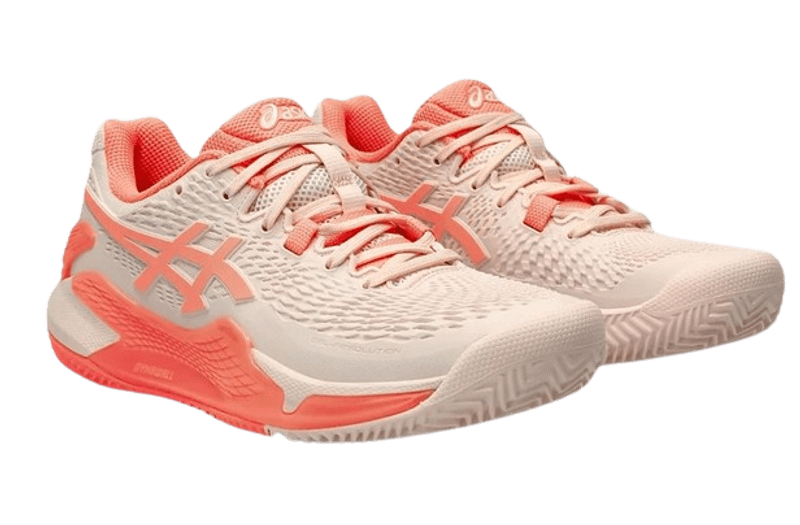 Asics Gel Resolution 9 Clay Dame (Pearl Pink / Sun Coral)