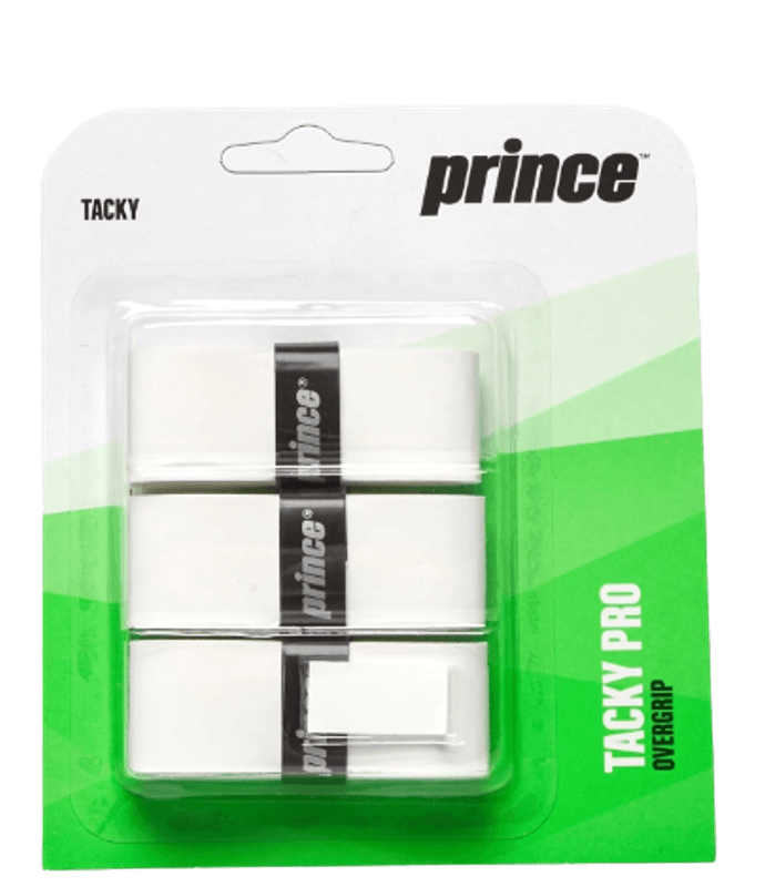 Prince Tacky Pro Overgrip 3 Pack (Hvit)