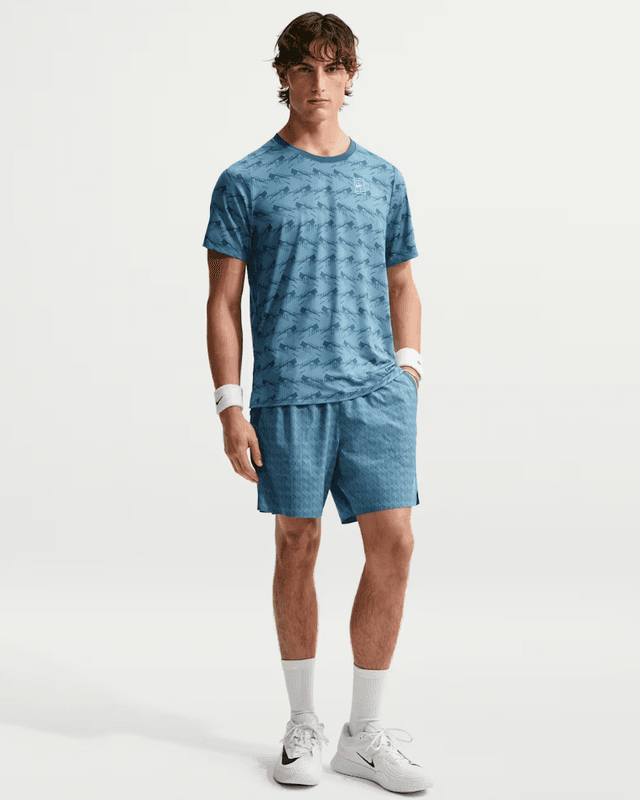 NikeCourt Advantage Men's Dri-FIT Tennis Top (New Slate / White)