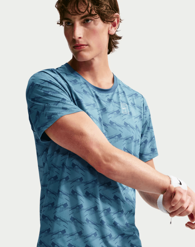 NikeCourt Advantage Men's Dri-FIT Tennis Top (New Slate / White)